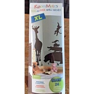 Zoo Animals Wall Graphics Kids Room Decals New Sticker Set Giraffe Hippo Monkey